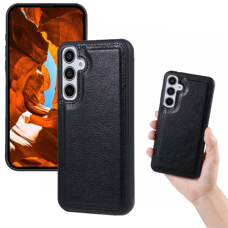 For Samsung Galaxy S25 5G Cowhide Texture Back Cover Phone Case(Black) For Samsung Galaxy S25 5G Cowhide Texture Back Cover Phone Case(Black)