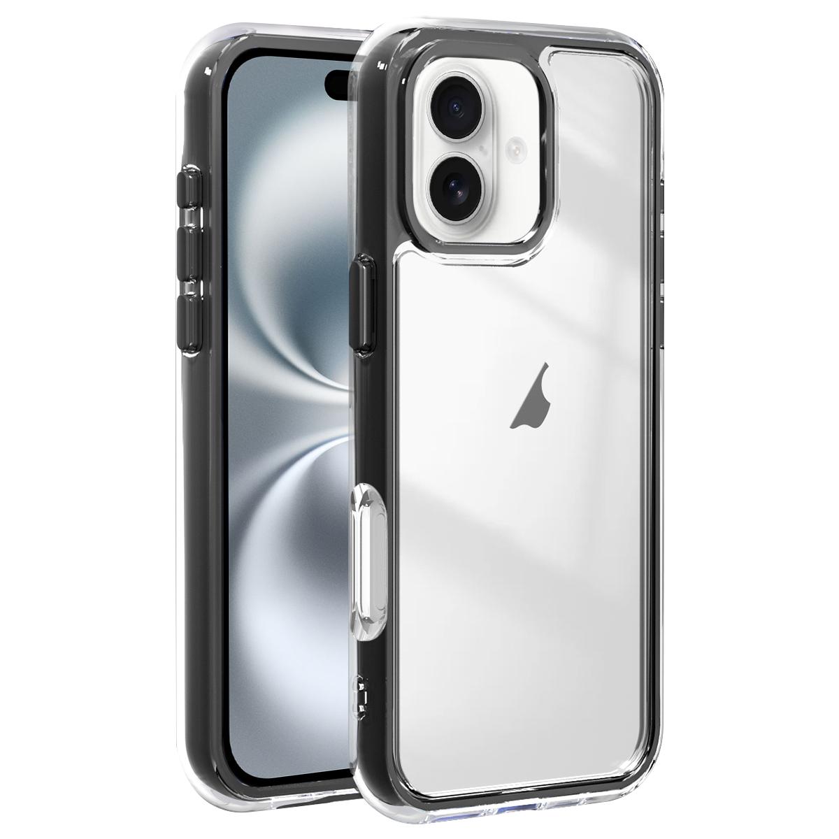 For iPhone 13 Pro Max Acrylic Hybrid TPU 3-in-1 Airbag Shockproof Phone Case(Black) For iPhone 13 Pro Max Acrylic Hybrid TPU 3-in-1 Airbag Shockproof Phone Case(Black)