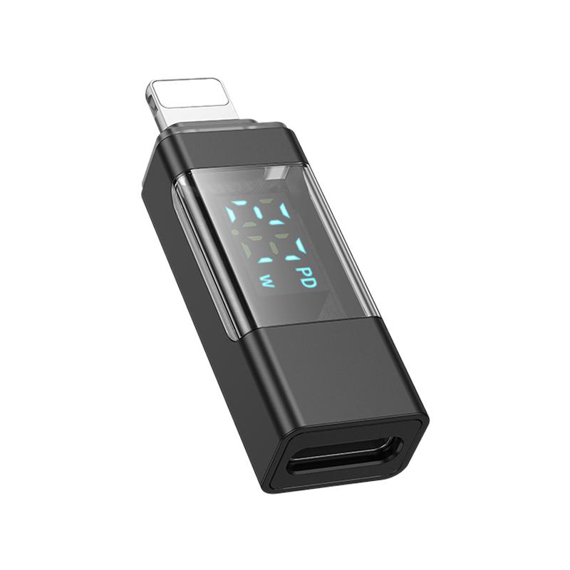 Borofone BV25A 8 Pin Male to Type-C Female Screen Display Adapter(Black)