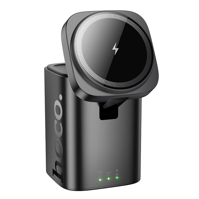 hoco CQ20 Clever 3 in 1 Desktop Folding Wireless Fast Charger(Black) hoco CQ20 Clever 3 in 1 Desktop Folding Wireless Fast Charger(Black)