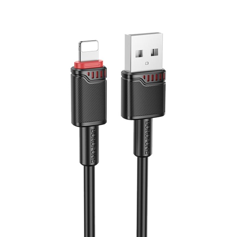 Borofone BX110 Beneficio 2.4A USB to 8 Pin Charging Data Cable, Length: 1m(Black) Borofone BX110 Beneficio 2.4A USB to 8 Pin Charging Data Cable, Length: 1m(Black)