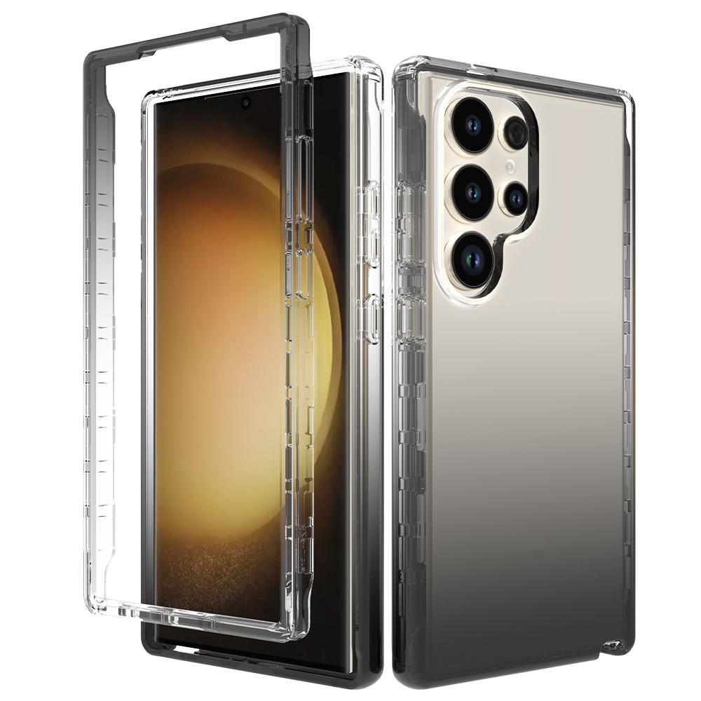 For Samsung Galaxy S24 Ultra 5G Shockproof Clear Gradient PC + TPU Phone Case(Black) For Samsung Galaxy S24 Ultra 5G Shockproof Clear Gradient PC + TPU Phone Case(Black)
