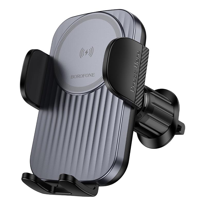 Borofone BH221 Path Car Air Outlet Push-type Wireless Fast Charging Holder(Black) Borofone BH221 Path Car Air Outlet Push-type Wireless Fast Charging Holder(Black)
