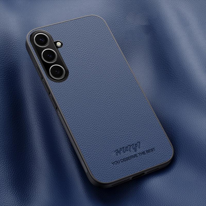For Samsung Galaxy S25 5G HUIYI Leather Magnetic Phone Case(Blue) For Samsung Galaxy S25 5G HUIYI Leather Magnetic Phone Case(Blue)