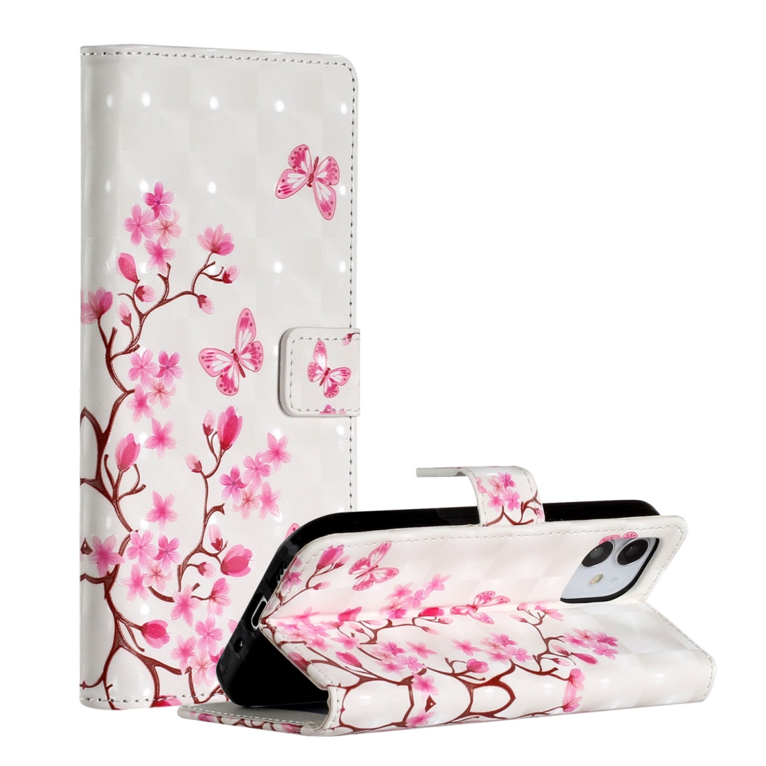 For iPhone 12 / 12 Pro 3D Painted Pattern Horizontal Flip Leather Case with Holder & Card Slots & Photo Frame & Wallet(Dielianhua) For iPhone 12 / 12 Pro 3D Painted Pattern Horizontal Flip Leather Case with Holder & Card Slots & Photo Frame & Wallet(Dielianhua)