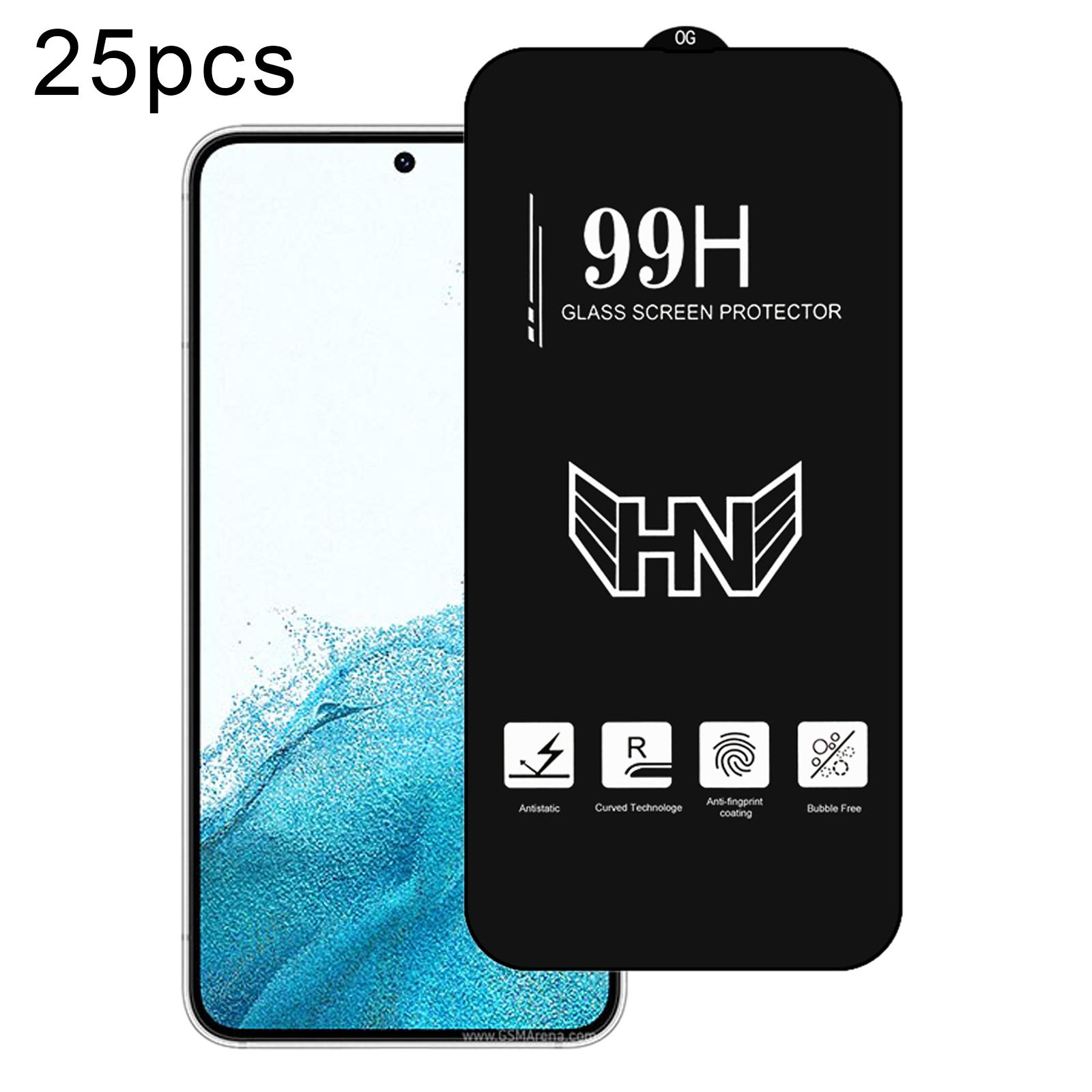 For Samsung Galaxy S22 5G 25pcs 0.18mm High Aluminum Large Arc Full Screen Tempered Glass Film, Support Fingerprint Unlocking For Samsung Galaxy S22 5G 25pcs 0.18mm High Aluminum Large Arc Full Screen Tempered Glass Film, Support Fingerprint Unlocking