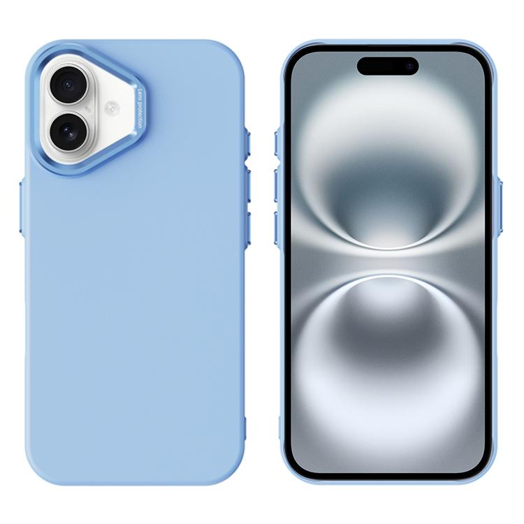 For iPhone 16 PC Flocking MagSafe Magnetic Phone Case(Blue) For iPhone 16 PC Flocking MagSafe Magnetic Phone Case(Blue)
