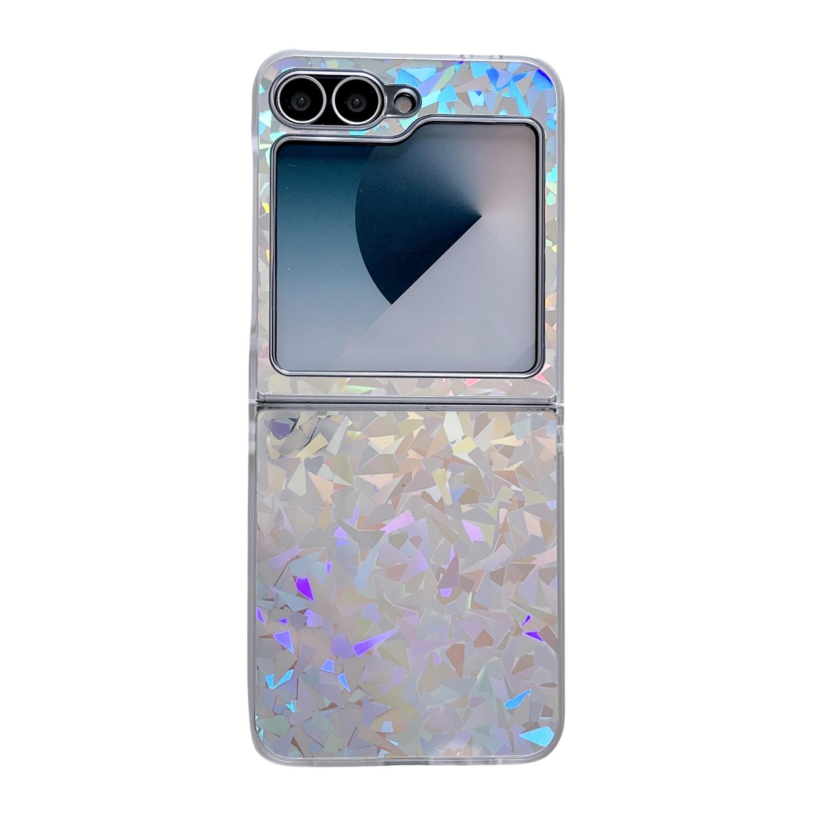 For Samsung Galaxy Z Flip5 5G Transparent Edge PC Folding Phone Case(Northern Lights)