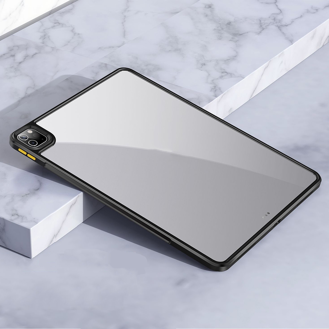 For iPad Pro 12.9 2022 / 2021 / 2020 TPU + PC Anti-fall Transparent Protective Tablet Case(Black) For iPad Pro 12.9 2022 / 2021 / 2020 TPU + PC Anti-fall Transparent Protective Tablet Case(Black)
