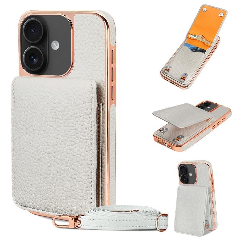 For iPhone 13 Pro Max VIETAO Litchi Texture Wallet PU Phone Case with Lanyard(Grey) For iPhone 13 Pro Max VIETAO Litchi Texture Wallet PU Phone Case with Lanyard(Grey)