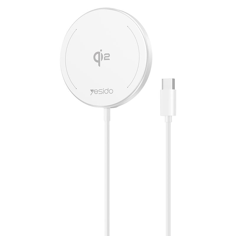 Yesido DS24 15W QI2.0 Desktop Magnetic Fast Charging Wireless Charger(White) Yesido DS24 15W QI2.0 Desktop Magnetic Fast Charging Wireless Charger(White)
