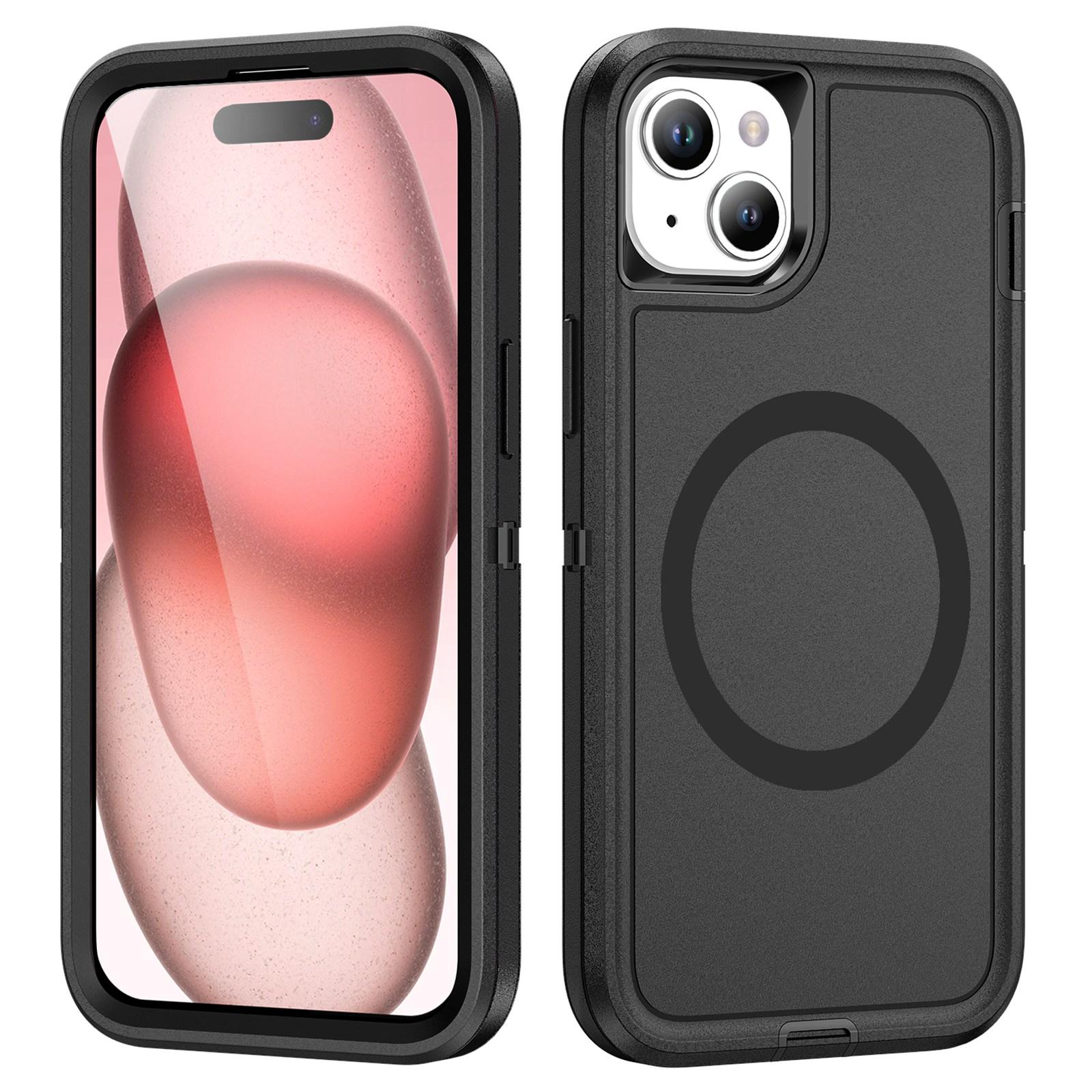 For iPhone 14 Plus / 15 Plus Life Waterproof Rugged MagSafe Magnetic Phone Case(Black) For iPhone 14 Plus / 15 Plus Life Waterproof Rugged MagSafe Magnetic Phone Case(Black)