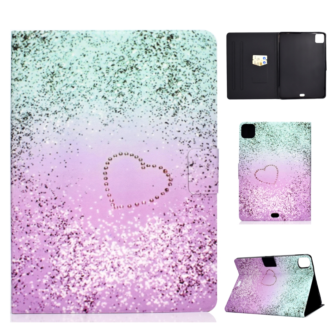 For iPad Air 2022 / 2020 10.9 Electric Pressed Colored Drawing Horizontal Flip Leather Case with Holder & Card Slots & Sleep / Wake-up function(Love Quicksand) For iPad Air 2022 / 2020 10.9 Electric Pressed Colored Drawing Horizontal Flip Leather Case with Holder & Card Slots & Sleep / Wake-up function(Love Quicksand)