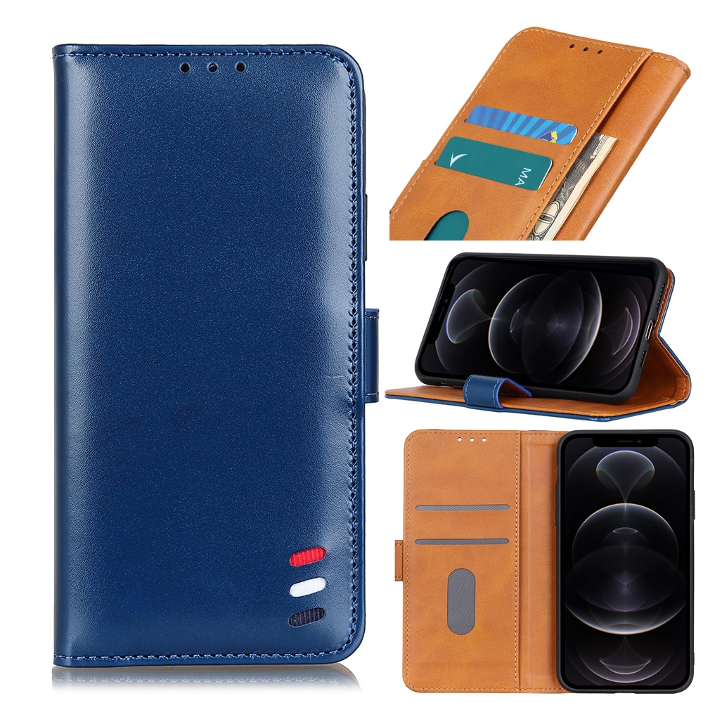 For iPhone 12 / 12 Pro 3-Color Pearl Texture Magnetic Buckle Horizontal Flip PU Leather Case with Card Slots & Wallet & Holder(Blue) For iPhone 12 / 12 Pro 3-Color Pearl Texture Magnetic Buckle Horizontal Flip PU Leather Case with Card Slots & Wallet & Holder(Blue)