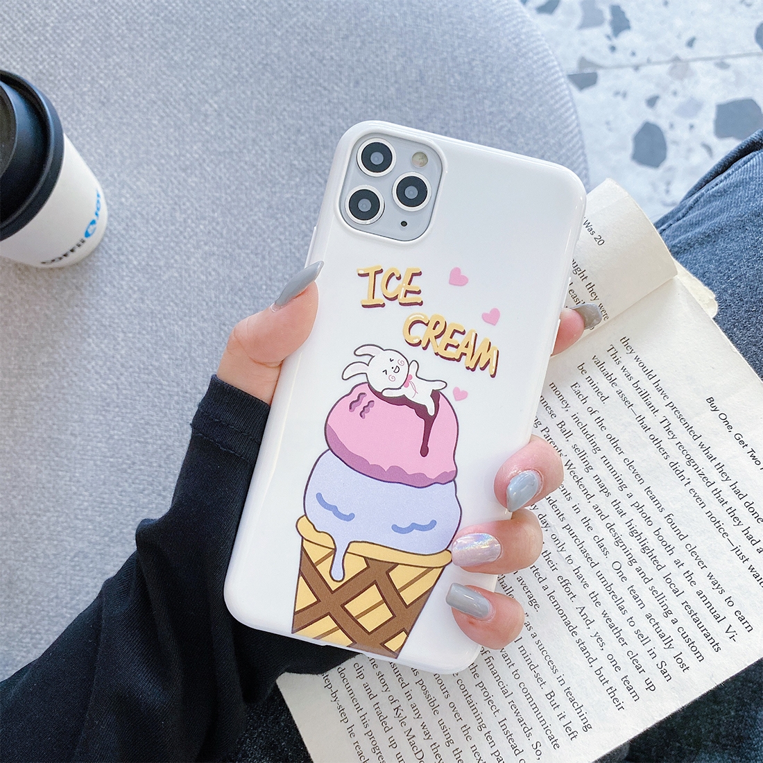For iPhone 11 Cartoon Pattern Protective Case(Rabbit) For iPhone 11 Cartoon Pattern Protective Case(Rabbit)