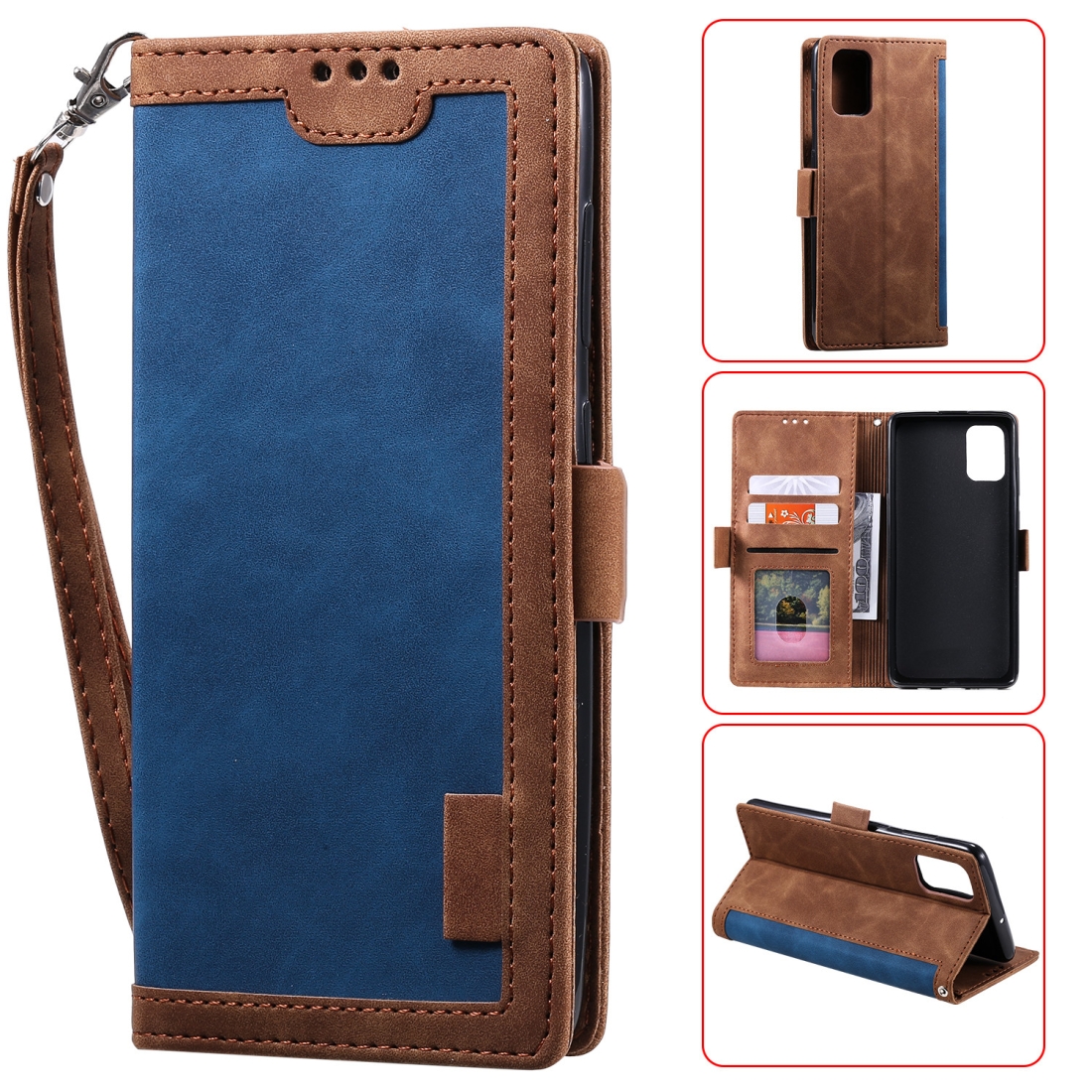 For Samsung Galaxy Note 20 Retro Splicing Horizontal Flip Leather Case with Card Slots & Holder & Wallet(Blue) For Samsung Galaxy Note 20 Retro Splicing Horizontal Flip Leather Case with Card Slots & Holder & Wallet(Blue)