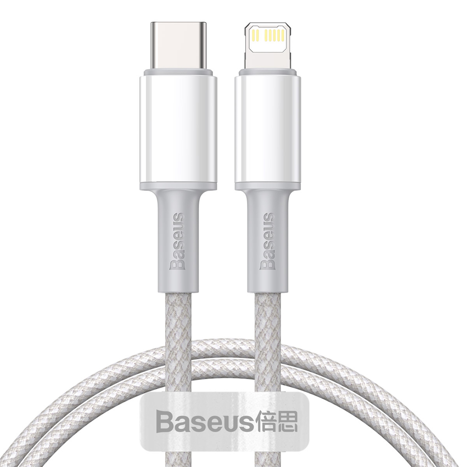 Baseus 20W Type-C / USB-C to 8 Pin PD High-density Braided Fast Charging Data Cable, Length: 1m(White) Baseus 20W Type-C / USB-C to 8 Pin PD High-density Braided Fast Charging Data Cable, Length: 1m(White)