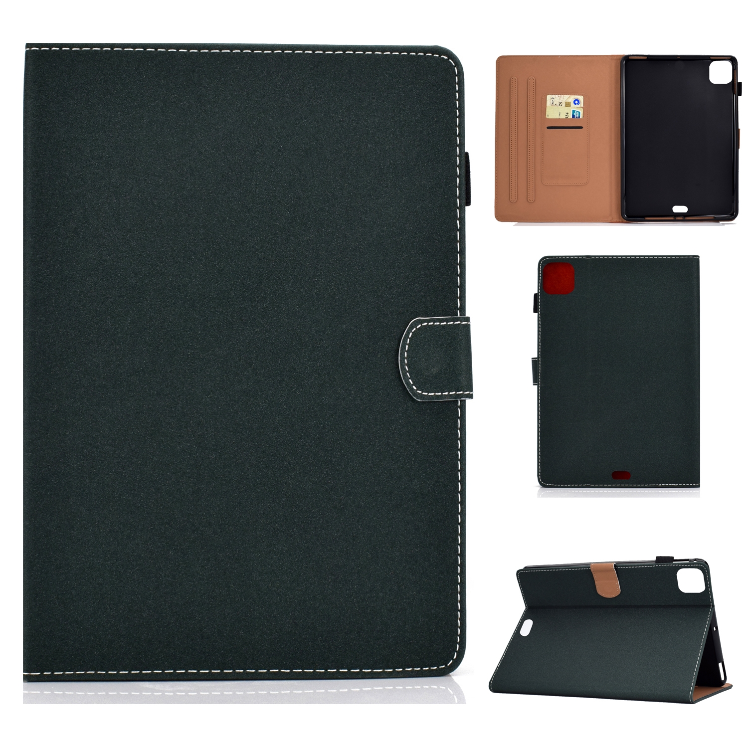 For iPad Air 2022 / 2020 10.9 Solid Color Magnetic Horizontal Flip Leather Case with Card Slots & Holder & Anti-skid Strip(Green) For iPad Air 2022 / 2020 10.9 Solid Color Magnetic Horizontal Flip Leather Case with Card Slots & Holder & Anti-skid Strip(Green)