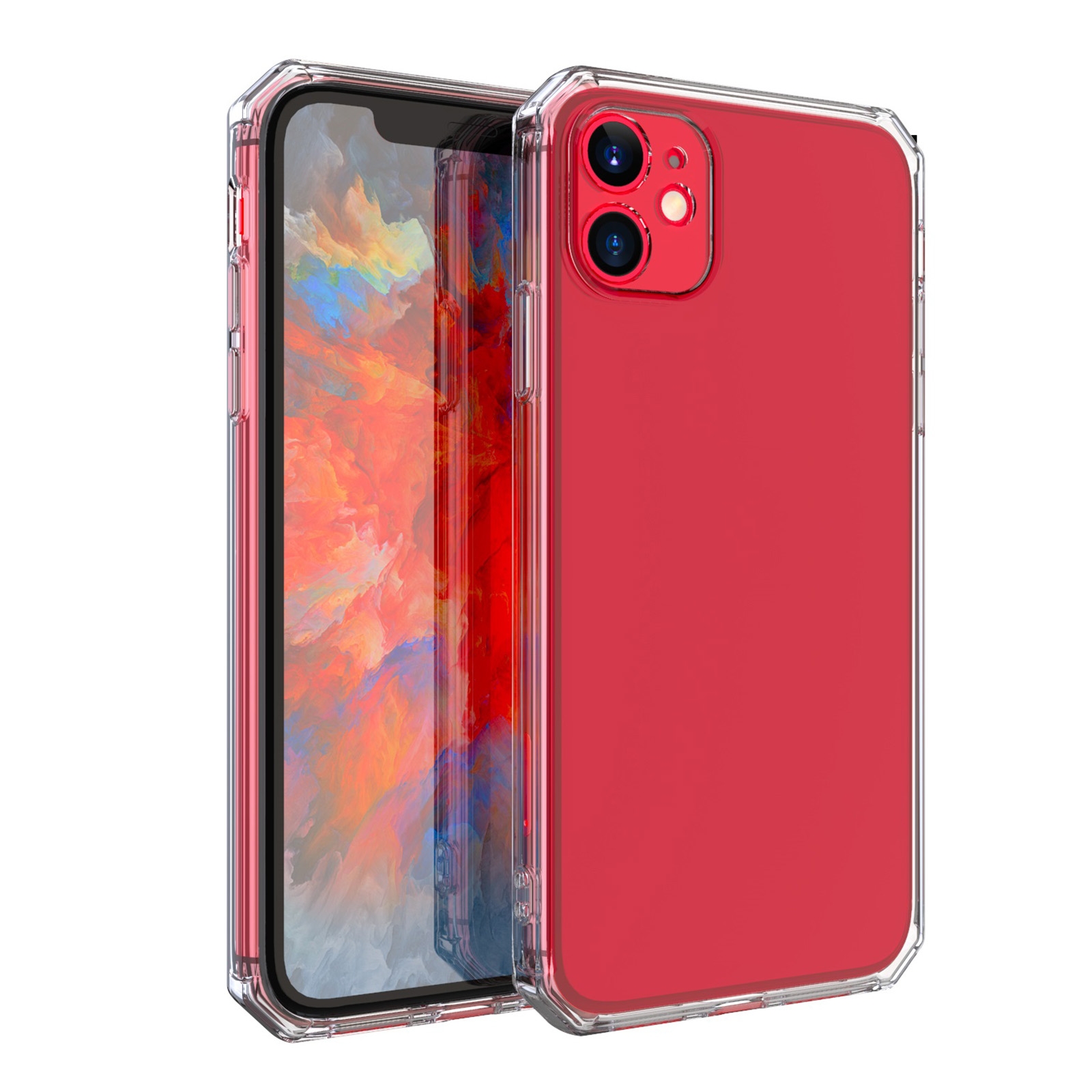 For iPhone 12 Straight Edge Square Corners Transparent TPU Soft Case For iPhone 12 Straight Edge Square Corners Transparent TPU Soft Case