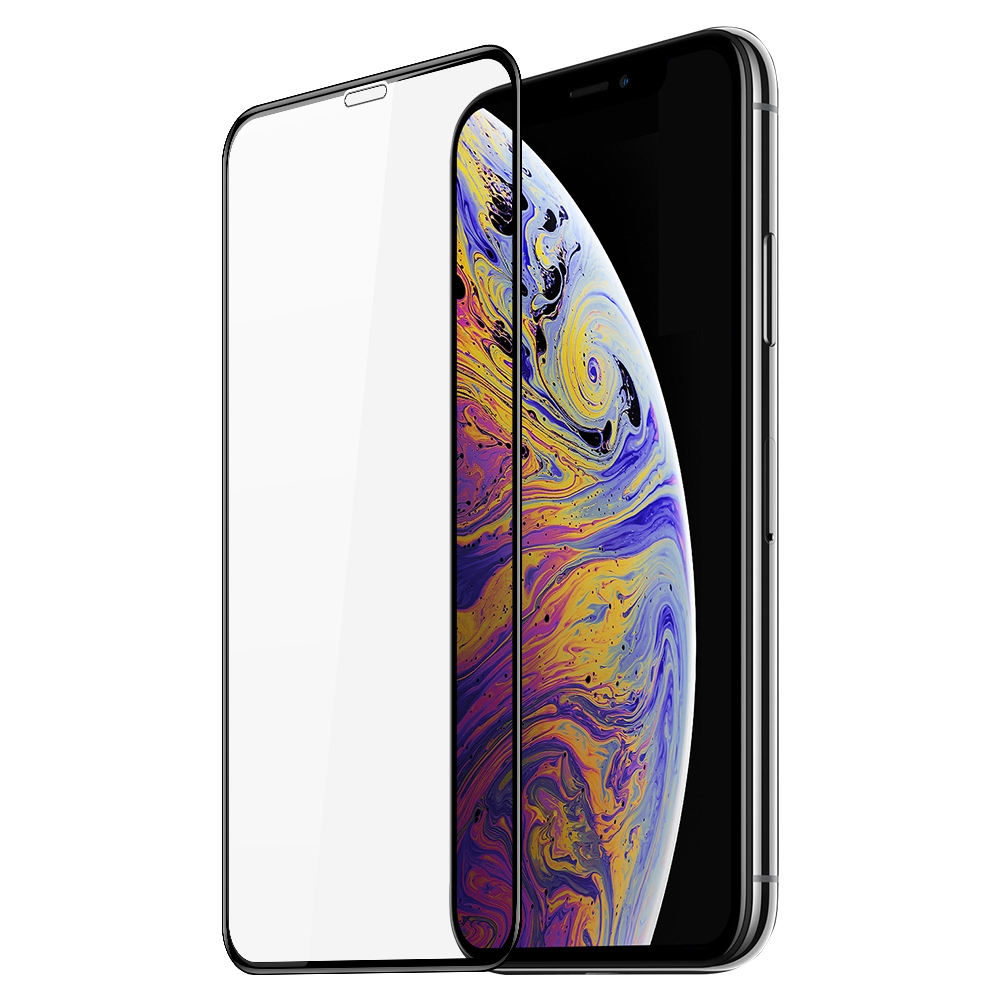 For iPhone XS Max DUX DUCIS 0.33mm 9H Medium Alumina HD Full Screen Tempered Glass Film(Black)