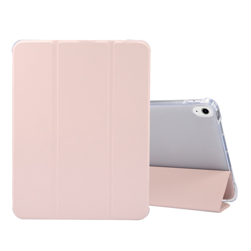 For iPad Air 2022 / 2020 10.9 3-folding Electric Pressed Skin Texture Smart Leather Tablet Case (Light Pink) For iPad Air 2022 / 2020 10.9 3-folding Electric Pressed Skin Texture Smart Leather Tablet Case (Light Pink)