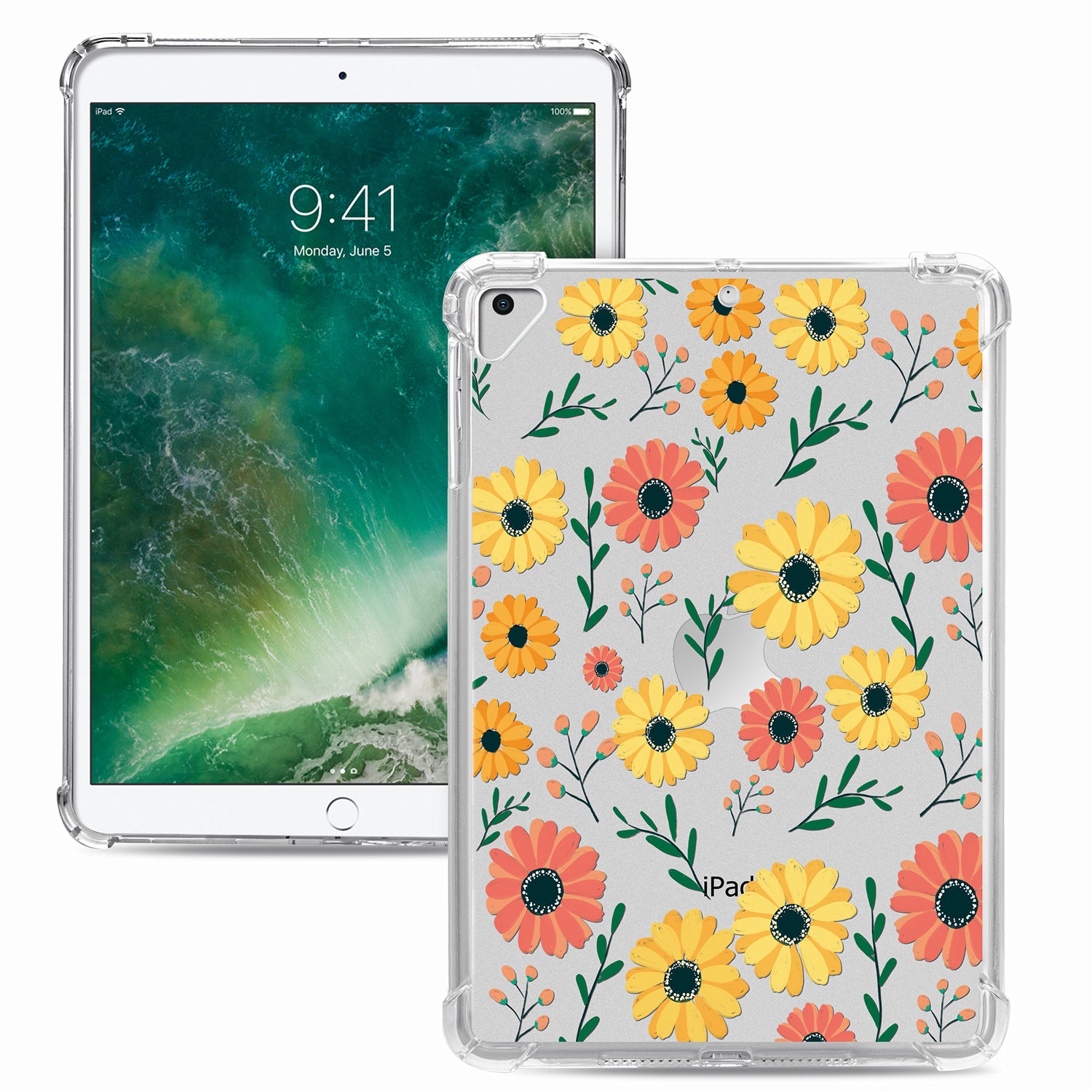 For iPad 9.7 (2018) & (2017) Painted Dropproof TPU Protective Case(Daisy) For iPad 9.7 (2018) & (2017) Painted Dropproof TPU Protective Case(Daisy)