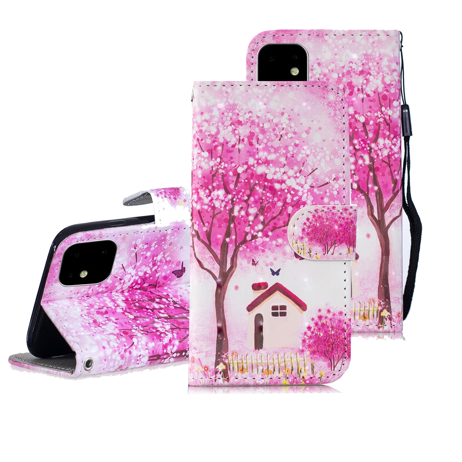 For iPhone 12 / 12 Pro 3D Painting Pattern Coloured Drawing Horizontal Flip PU Leather Case with Holder & Card Slots & Wallet(Tree House) For iPhone 12 / 12 Pro 3D Painting Pattern Coloured Drawing Horizontal Flip PU Leather Case with Holder & Card Slots & Wallet(Tree House)