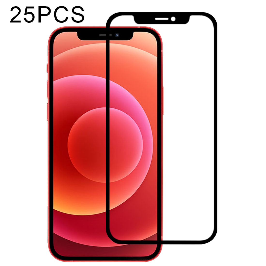 For iPhone 12 mini 25pcs Full Glue Full Screen Tempered Glass Film For iPhone 12 mini 25pcs Full Glue Full Screen Tempered Glass Film