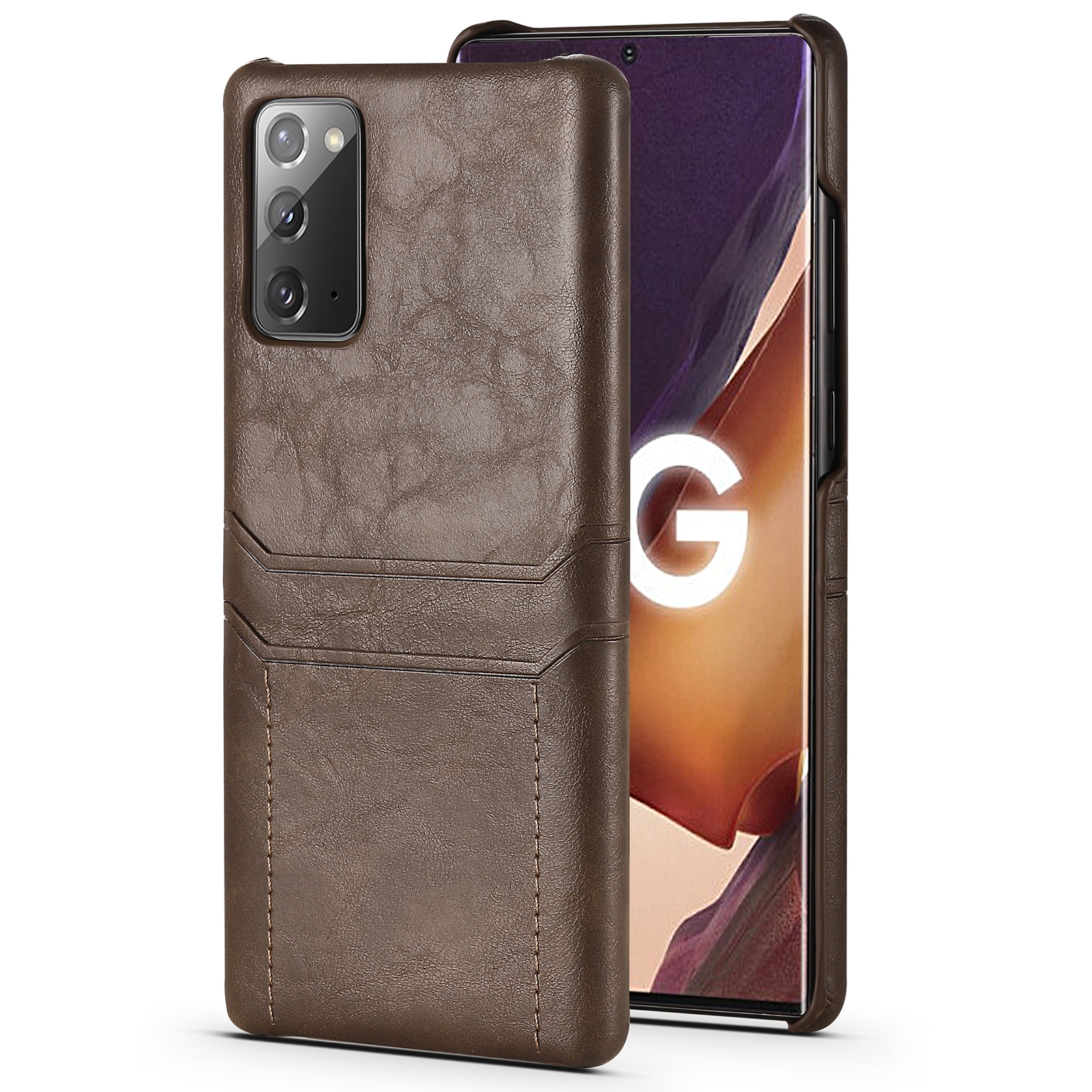 For Samsung Galaxy Note20 Calf Texture PU + PC Protective Case with Card Slots(Coffee) For Samsung Galaxy Note20 Calf Texture PU + PC Protective Case with Card Slots(Coffee)