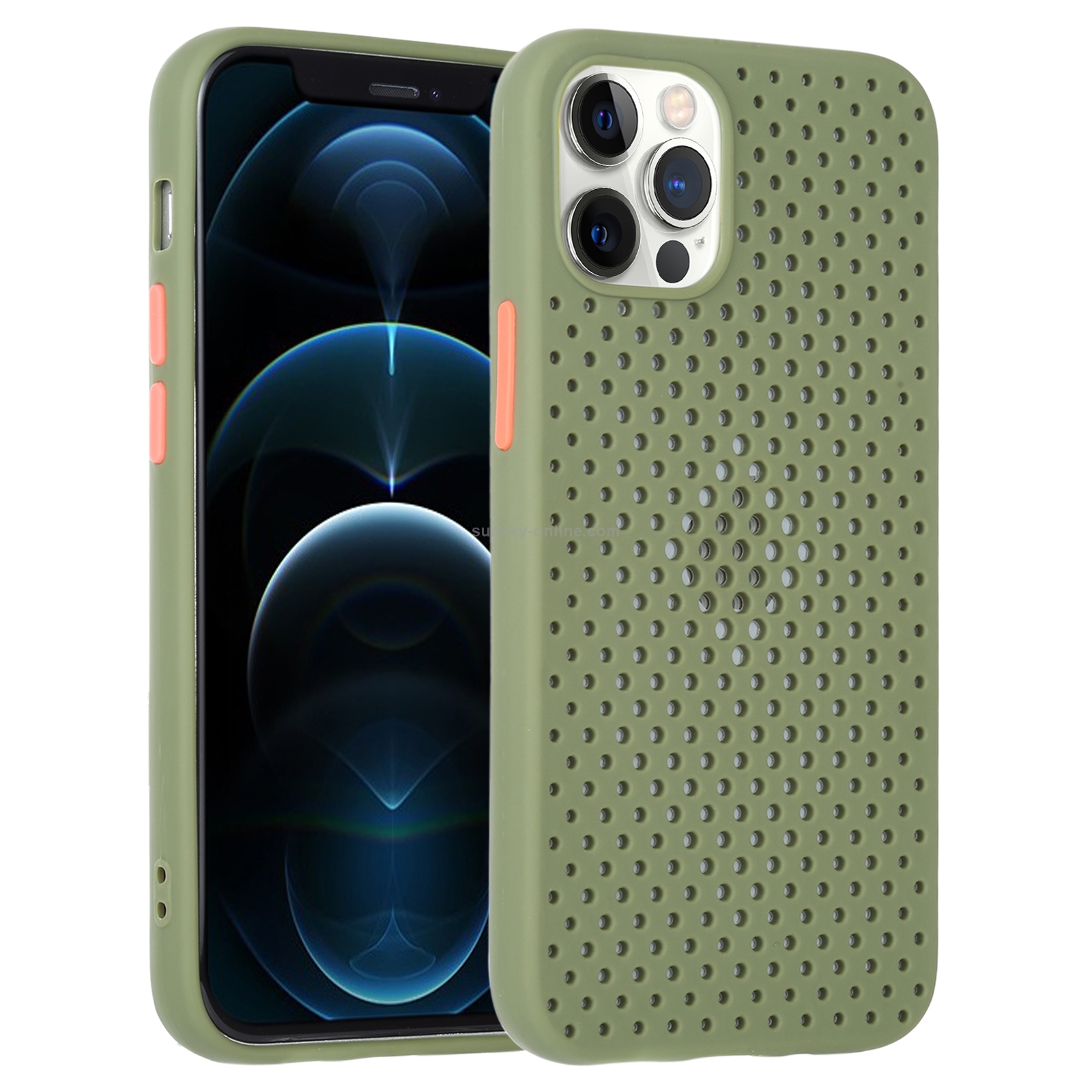 For iPhone 12 / 12 Pro All-inclusive Shockproof Breathable TPU Protective Case(Grass Green) For iPhone 12 / 12 Pro All-inclusive Shockproof Breathable TPU Protective Case(Grass Green)