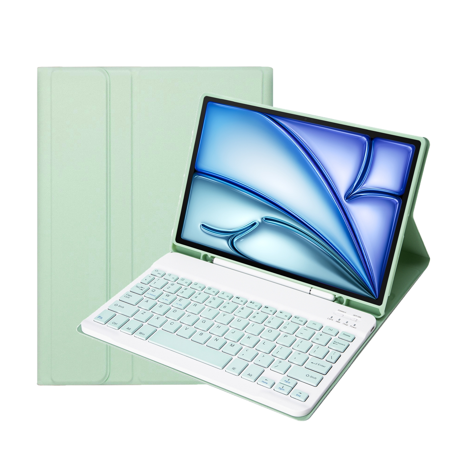 For iPad Air 11 2024/Air 4 2020/Air 5 2022 A098B Detachable ABS Ultra-thin Candy Colors Bluetooth Keyboard Tablet Case with Stand & Pen Slot(Green) For iPad Air 11 2024/Air 4 2020/Air 5 2022 A098B Detachable ABS Ultra-thin Candy Colors Bluetooth Keyboard Tablet Case with Stand & Pen Slot(Green)