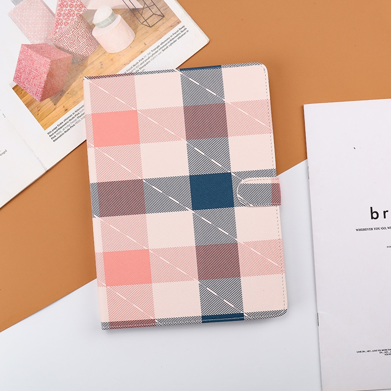 For iPad Pro 11 inch (2020) Plaid Pattern Horizontal Flip Leather Tablet Case with Holder & Sleep / Wake-up Function(Pink) For iPad Pro 11 inch (2020) Plaid Pattern Horizontal Flip Leather Tablet Case with Holder & Sleep / Wake-up Function(Pink)