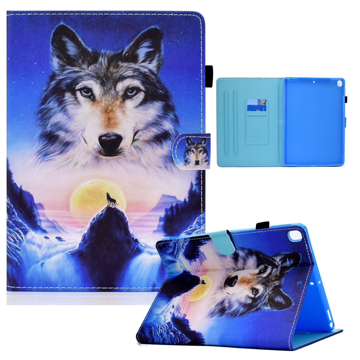 Colored Drawing Horizontal Flip Leather Case with Holder & Card Slots & Sleep / Wake-up Function For iPad 10.2 2021 / 2020 / 2019 / iPad Air 10.5 (2019)(Wolf) Colored Drawing Horizontal Flip Leather Case with Holder & Card Slots & Sleep / Wake-up Function For iPad 10.2 2021 / 2020 / 2019 / iPad Air 10.5 (2019)(Wolf)