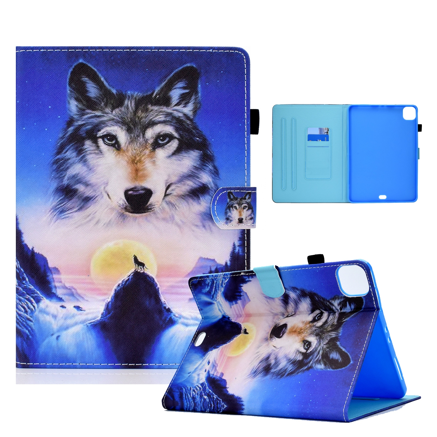Colored Drawing Horizontal Flip Leather Tablet Case with Holder & Card Slots & Sleep / Wake-up Function For iPad Pro 11 inch (2020) / (2018) / iPad Air 4 10.9 inch (2020)(Wolf) Colored Drawing Horizontal Flip Leather Tablet Case with Holder & Card Slots & Sleep / Wake-up Function For iPad Pro 11 inch (2020) / (2018) / iPad Air 4 10.9 inch (2020)(Wolf)
