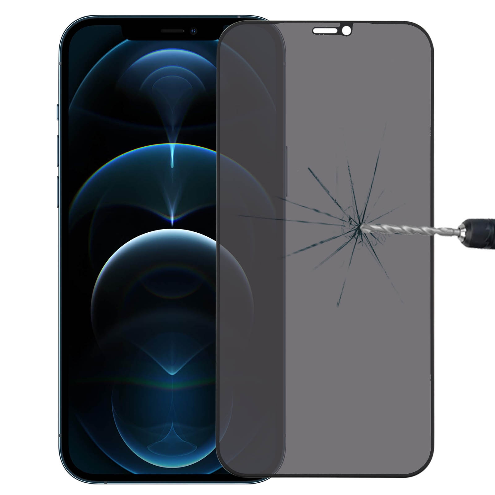 For iPhone 12 Pro Max Anti-peeping Plasma Oil Coated High Aluminum Wear-resistant Tempered Glass Film For iPhone 12 Pro Max Anti-peeping Plasma Oil Coated High Aluminum Wear-resistant Tempered Glass Film
