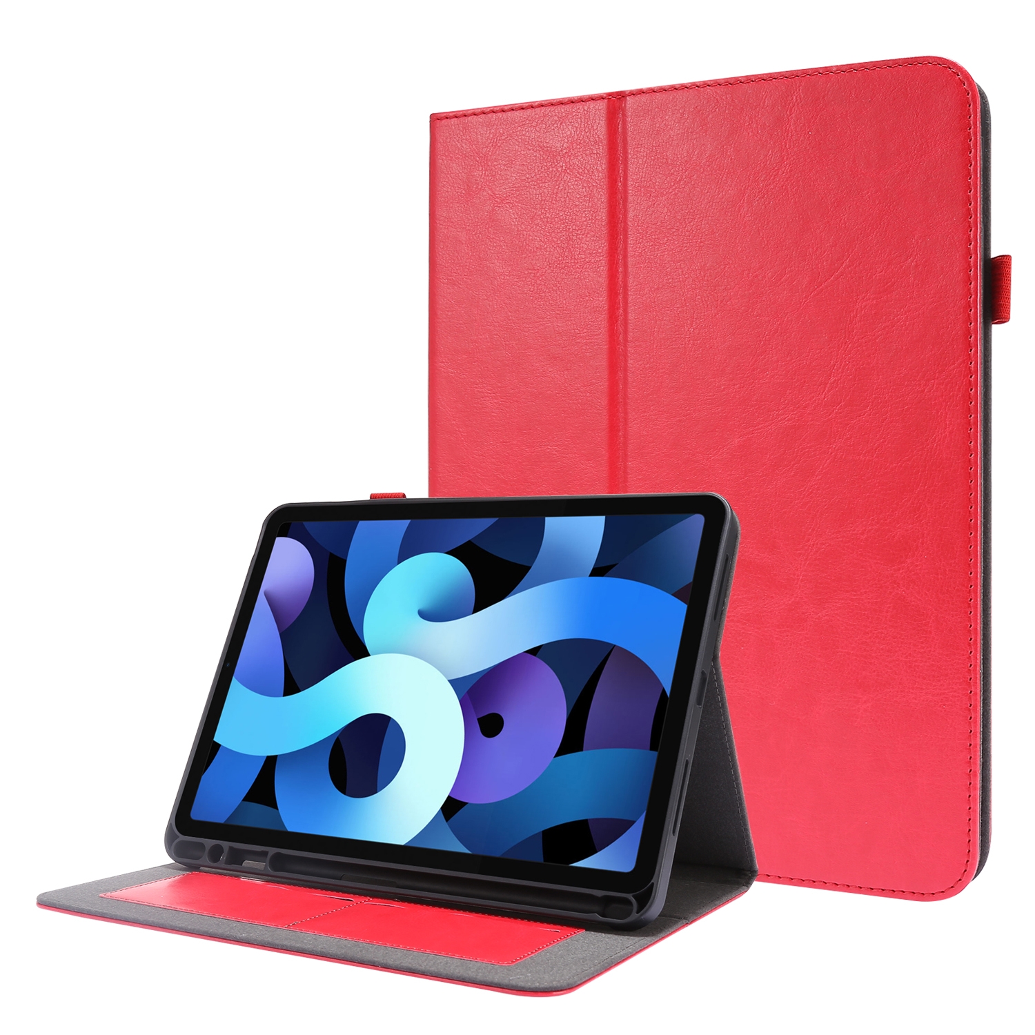 For iPad Pro 12.9 inch (2020) Crazy Horse Texture Horizontal Flip Leather Tablet Case with 2-folding Holder & Card Slot(Red) For iPad Pro 12.9 inch (2020) Crazy Horse Texture Horizontal Flip Leather Tablet Case with 2-folding Holder & Card Slot(Red)