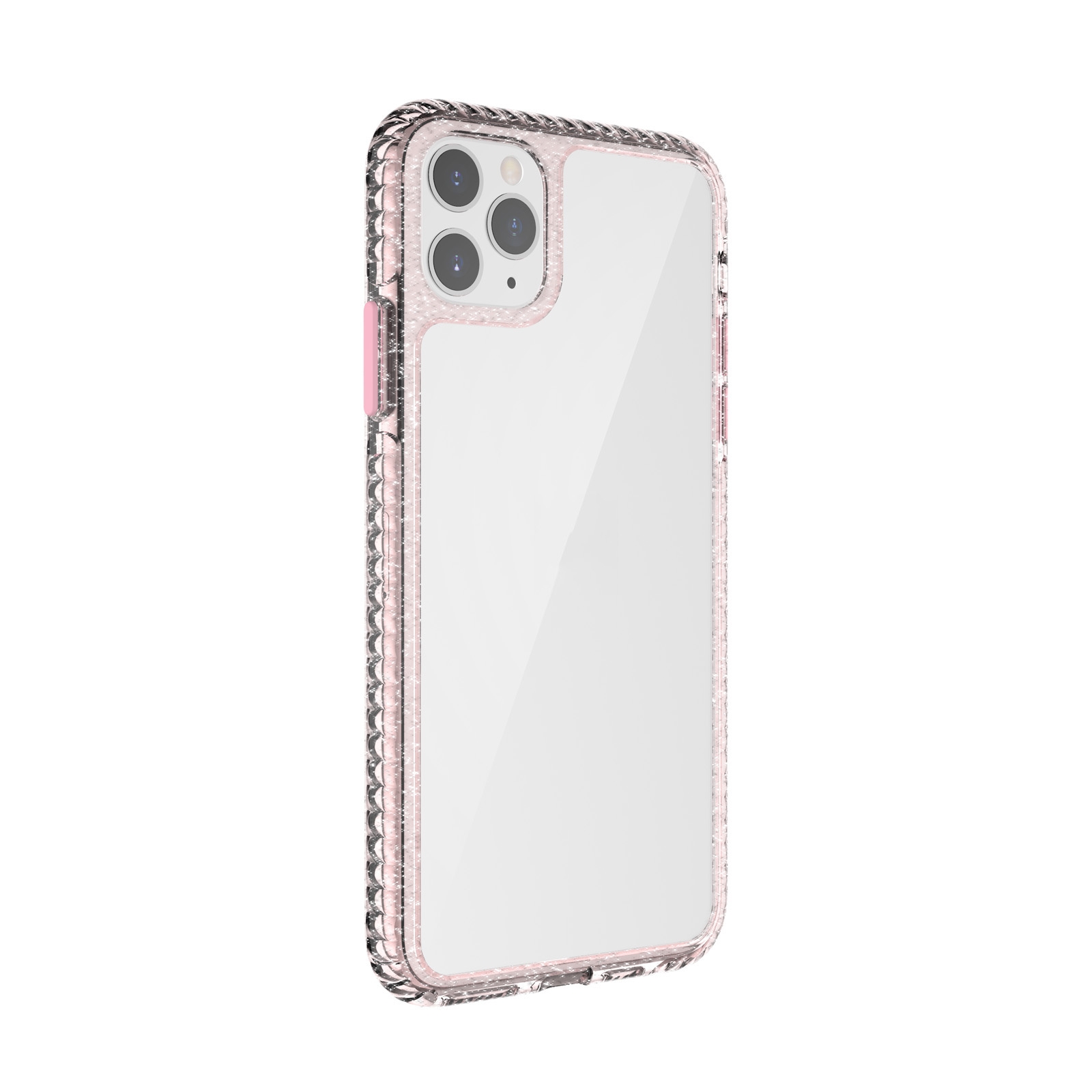 For iPhone 11 Pro 2 in 1 Ultra Clear Shockproof PC+ TPU Case with Removable Color Button (Pink) For iPhone 11 Pro 2 in 1 Ultra Clear Shockproof PC+ TPU Case with Removable Color Button (Pink)