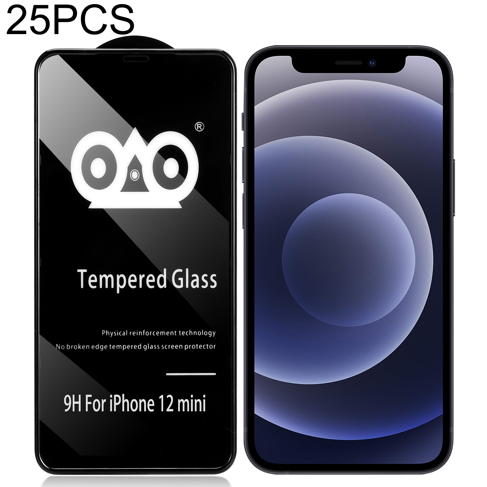 For iPhone 12 mini 25pcs Shockproof Anti-breaking Edge Airbag Tempered Glass Film For iPhone 12 mini 25pcs Shockproof Anti-breaking Edge Airbag Tempered Glass Film