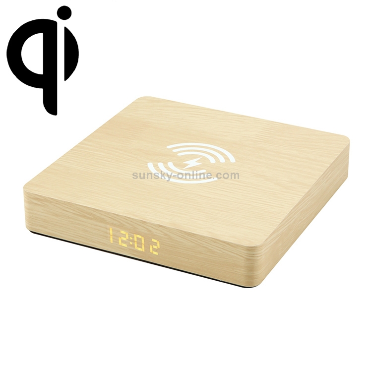 W50 Wooden Clock Wireless Charger (Yellow Wood) W50 Wooden Clock Wireless Charger (Yellow Wood)