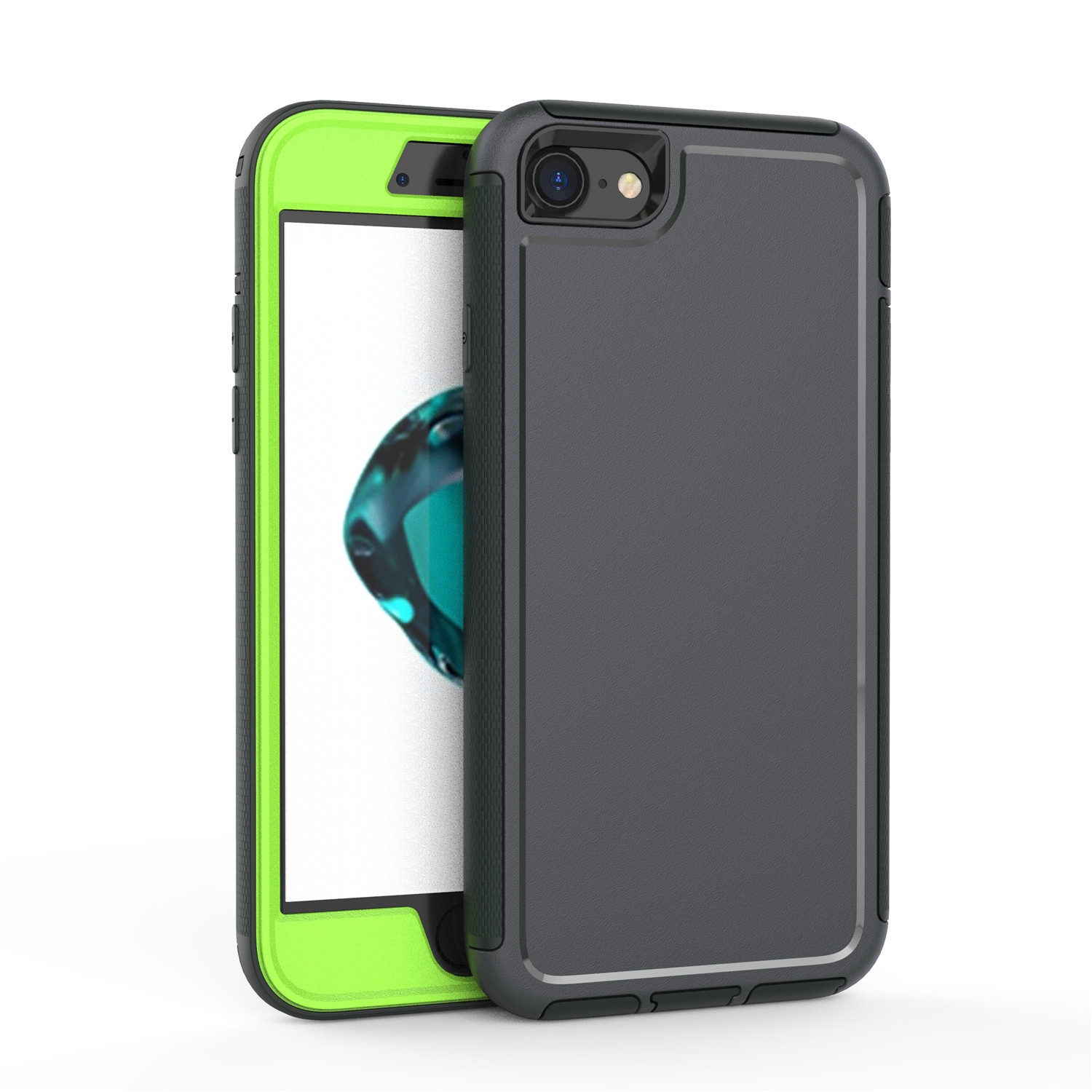 For iPhone SE 2022 / SE 2020 / 8 / 7 360 All-inclusive Shockproof Precise Hole PC + TPU Protective Case(Grey) For iPhone SE 2022 / SE 2020 / 8 / 7 360 All-inclusive Shockproof Precise Hole PC + TPU Protective Case(Grey)