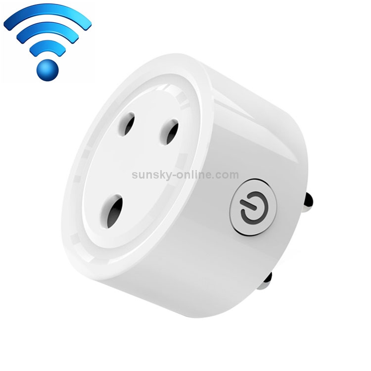 10A Mini Smart WiFi Socket Small South Africa / India Plug Remote Control Timer Switch Electrical Power Adapter with Alexa