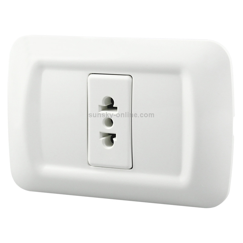 Round Flat Single Connection Ambipolar Wall-mounted Socket