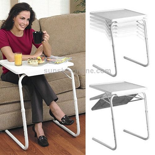 Plastic Pad Steel Tube Bracket Liftable Foldable Portable Multi-purpose Laptop Table, Adjustable Height: 53-74cm, Adjustable Angle: 30 Degrees / 60 Degrees / 90 Degrees / 180 Degrees