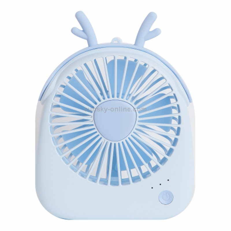 WT-F14 1200 mAh Deer Shape Mini Portable Fan with 3 Speed Control(Blue)