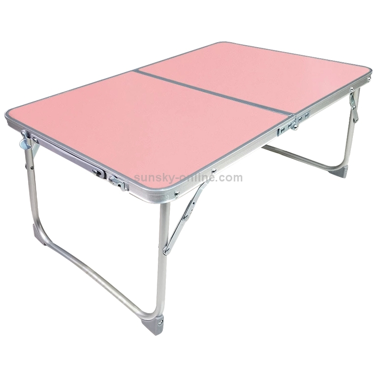 Plastic Mat Adjustable Portable Laptop Table Folding Stand Computer Reading Desk Bed Tray (Pink)