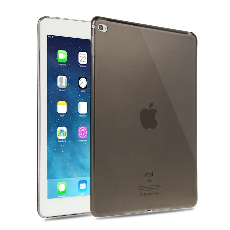 HAWEEL Slim Transparent TPU Protective Case for iPad Air 2(Black)
