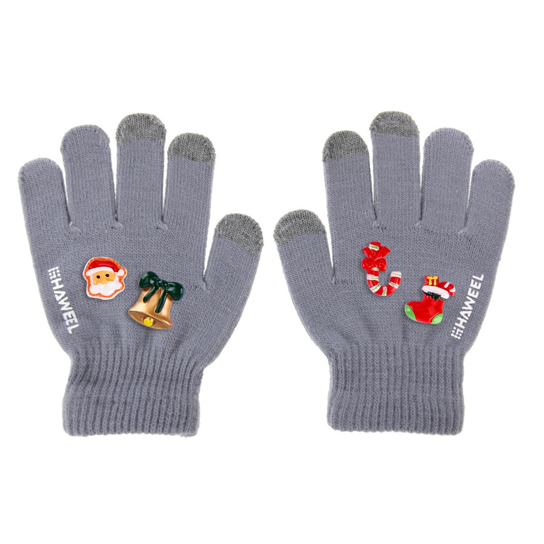 HAWEEL 16cm Three Fingers Touch Screen Gloves + DIY Christmas Decoration for Kids, Christmas Decoration Random Delivery 4 PCS(Grey) HAWEEL 16cm Three Fingers Touch Screen Gloves + DIY Christmas Decoration for Kids, Christmas Decoration Random Delivery 4 PCS(Grey)