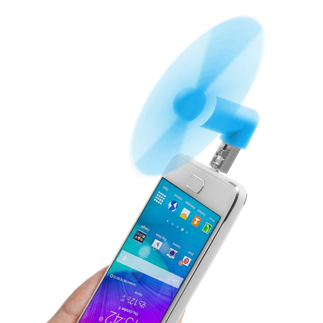 HAWEEL 3.5 inch Fashion Two Ports Portable USB / Micro USB Phone Mini Fan with Two Leaves HAWEEL 3.5 inch Fashion Two Ports Portable USB / Micro USB Phone Mini Fan with Two Leaves