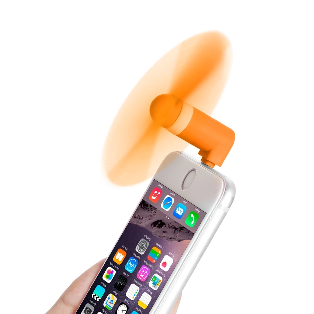 HAWEEL 3.5 inch Fashion Portable 8 Pin USB Phone Mini Fan with Two Leaves HAWEEL 3.5 inch Fashion Portable 8 Pin USB Phone Mini Fan with Two Leaves