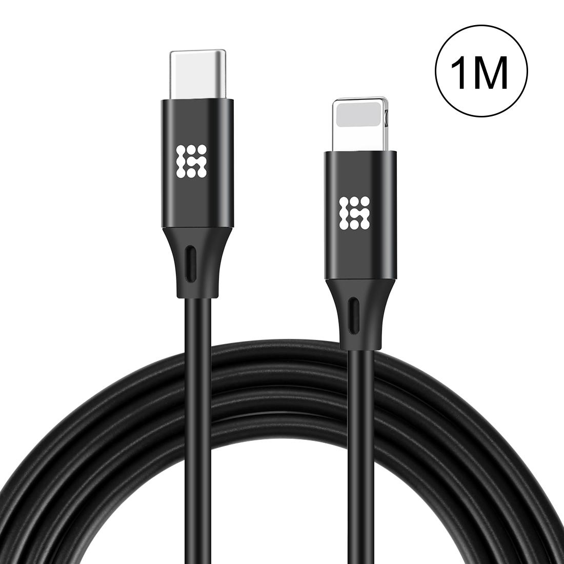 HAWEEL 1m USB-C / Type-C to 8 Pin OTG Sync Data / Charging Cable HAWEEL 1m USB-C / Type-C to 8 Pin OTG Sync Data / Charging Cable